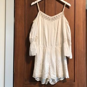 AE off-the-shoulder romper